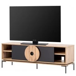 Schildmeyer TV-Lowboard Looks - Schwarz / Eiche Dekor