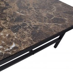 Red Living Beistelltisch Bowes - Marmor Braun Dekor / Schwarz -Wohnzimmermöbel boutique en ligne 1000366390 220823 060 DETAILS P000000001000366390