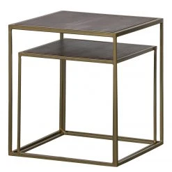 Red Living Beistelltisch Hawes (2-teilig) - Akazie massiv / Metall - Akazie / Messing -Wohnzimmermöbel boutique en ligne 1000366391 220823 030 DETAILS P000000001000366391