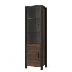 Red Living Standvitrine Velleron - Walnuss Dekor