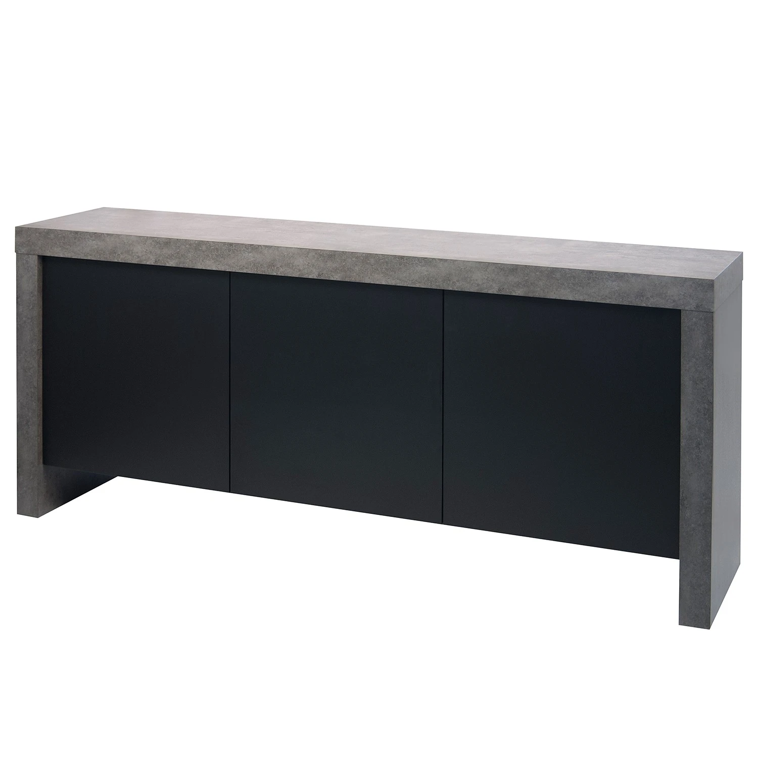 Temahome Sideboard Kobe II - Schwarz / Beton Dekor 1 Temahome Sideboard Kobe II - Schwarz / Beton Dekor