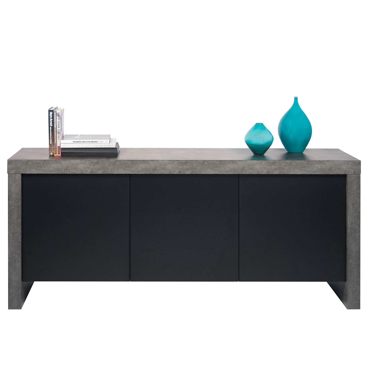 Temahome Sideboard Kobe II - Schwarz / Beton Dekor 6 Temahome Sideboard Kobe II - Schwarz / Beton Dekor – Bild 6
