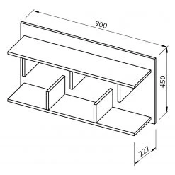 Temahome Wandregal Bern - Schwarz -Wohnzimmermöbel boutique en ligne 1000366646 220906 500 SKETCH DETAILS P000000001000366646 sketch