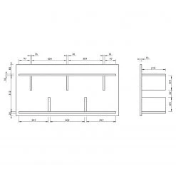 Temahome Wandregal Bern - Schwarz -Wohnzimmermöbel boutique en ligne 1000366646 220906 501 SKETCH DETAILS P000000001000366646 sketch