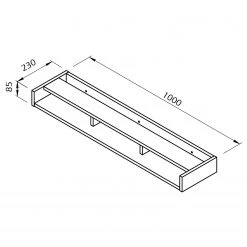 Temahome Wandregal Ply - Schwarz / Hellbraun -Wohnzimmermöbel boutique en ligne 1000366647 220906 500 SKETCH DETAILS P000000001000366647 sketch