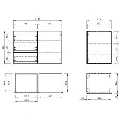 Temahome Sideboard Join VIII - Weiß / Eiche -Wohnzimmermöbel boutique en ligne 1000366663 220906 501 SKETCH DETAILS P000000001000366663 sketch