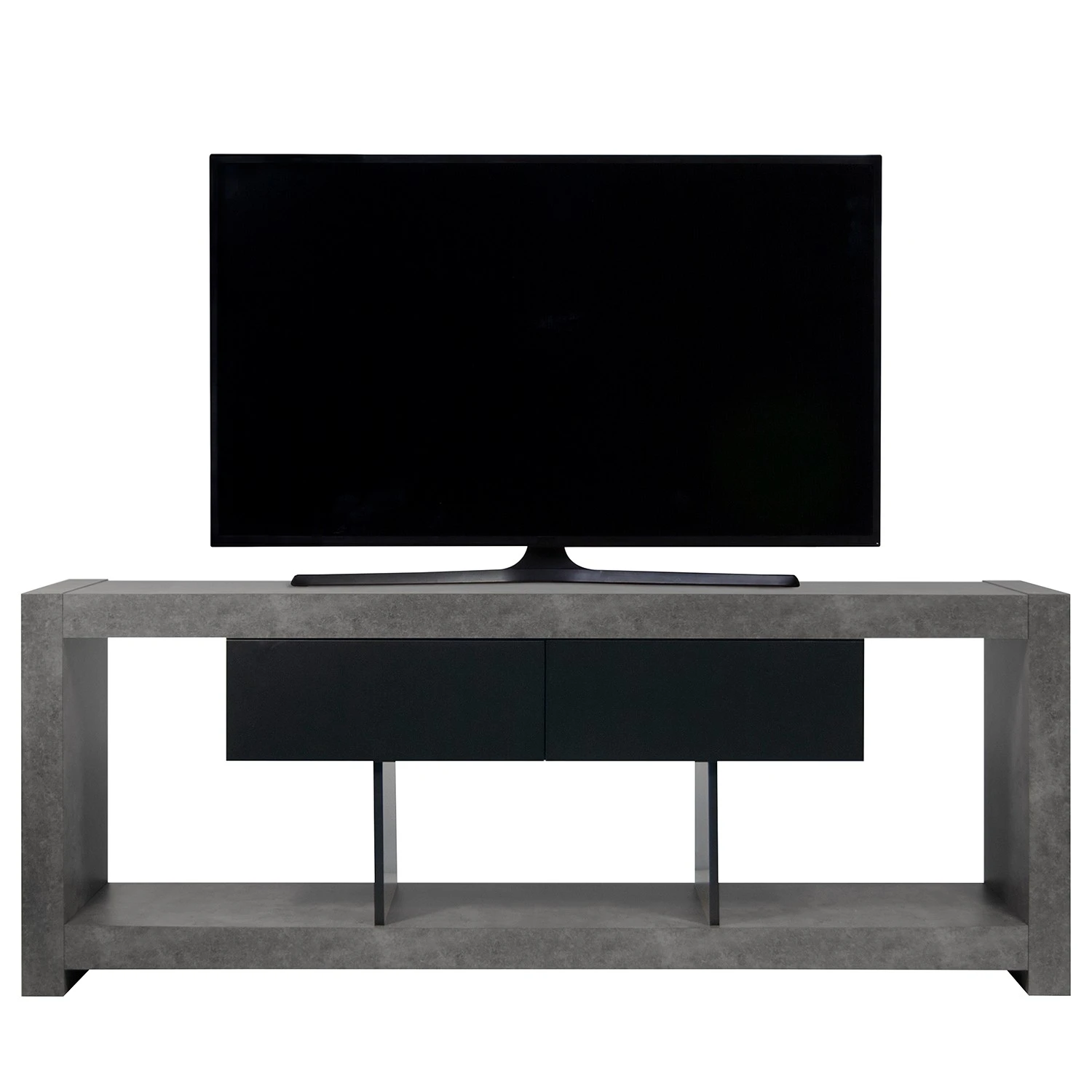 Temahome TV-Lowboard Nara - Beton Dekor / Schwarz 1 Temahome TV-Lowboard Nara - Beton Dekor / Schwarz