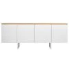 Temahome Sideboard Edge - Echtholzfurnier - / Weiß / Eiche