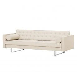 Fredriks Sofa Chelsea (3-Sitzer) Echtleder - Echtleder Gad: Creme - Kufen
