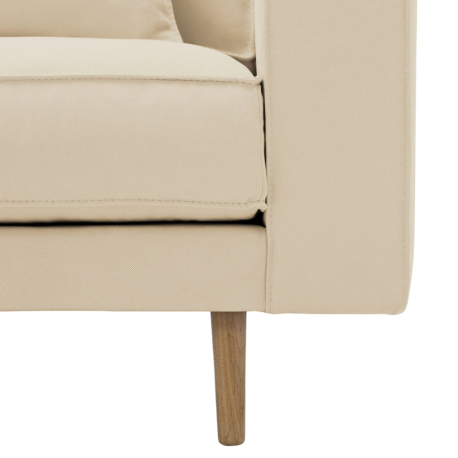 Studio Copenhagen Sofa Lacona (3-Sitzer) Webstoff - Stoff Dona: Hellbeige 4 Studio Copenhagen Sofa Lacona (3-Sitzer) Webstoff - Stoff Dona: Hellbeige – Bild 4