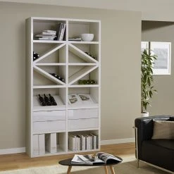 Fredriks Anbauregal Concept I - Hochglanz Weiß -Wohnzimmermöbel boutique en ligne anbauregal rodos i hochglanz weiss 1890558