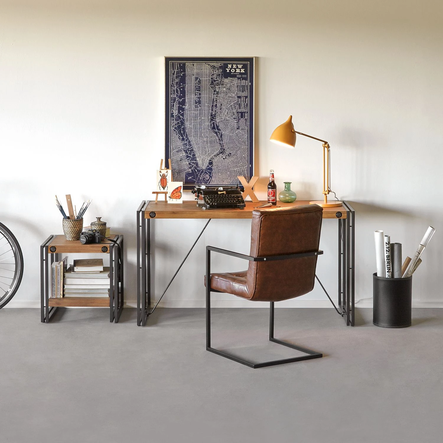 Ars manufacti Beistelltisch Manchester - Akazie massiv / Metall - Akazie / Anthrazit 3 Ars manufacti Beistelltisch Manchester - Akazie massiv / Metall - Akazie / Anthrazit – Bild 3