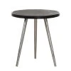 Ars manufacti Beistelltisch Namie - Metall - Silber / Schwarz