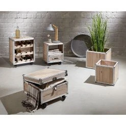 Ars manufacti Beistelltisch Palmori (2er-Set) - Kiefer massiv / Aluminium -Wohnzimmermöbel boutique en ligne beistelltisch palmori 2er set kiefer massiv aluminium 4239164