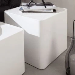 Fredriks Beistelltisch Square (2er-Set) - Hochglanz Weiß -Wohnzimmermöbel boutique en ligne beistelltisch square 2er set hochglanz weiss 4256128