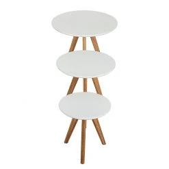 Mørteens Beistelltische Past (3er Set) - Weiß - Lackiert -Wohnzimmermöbel boutique en ligne beistelltische past 3er set weiss lackiert 359586