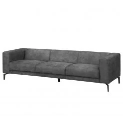 Ars manufacti Bigsofa LaBelle Antiklederlook - Hellanthrazit