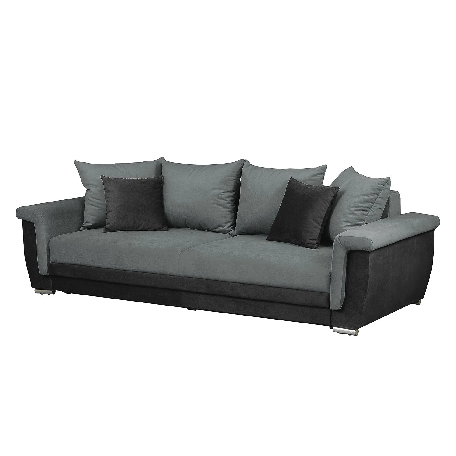 Fredriks Bigsofa Manville (mit Schlaffunktion) - Microfaser - Schwarz / Grau 1 Fredriks Bigsofa Manville (mit Schlaffunktion) - Microfaser - Schwarz / Grau