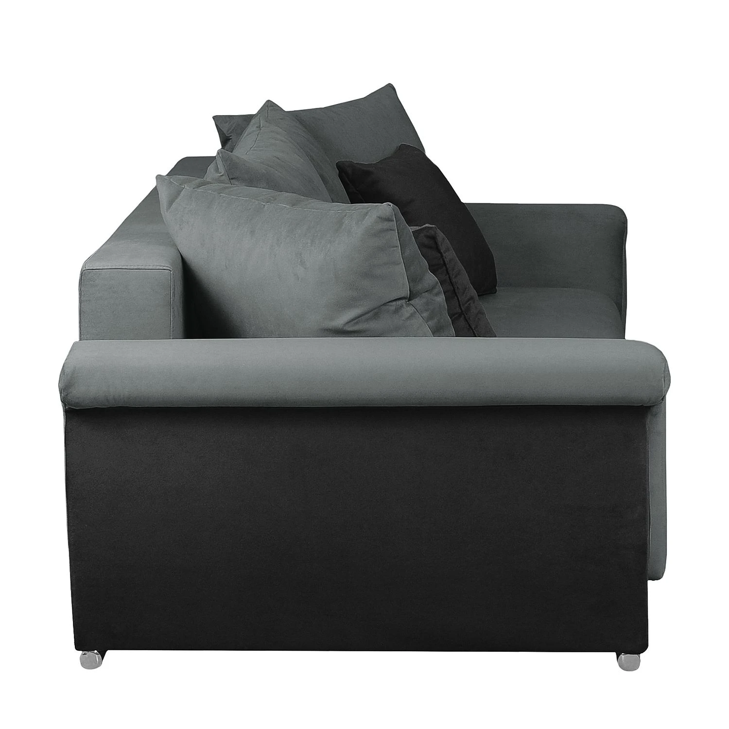 Fredriks Bigsofa Manville (mit Schlaffunktion) - Microfaser - Schwarz / Grau 8 Fredriks Bigsofa Manville (mit Schlaffunktion) - Microfaser - Schwarz / Grau – Bild 8