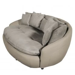 Cotta Bigsofa Pias Kunstleder / Webstoff - Cappuccino / Champagnermetallic -Wohnzimmermöbel boutique en ligne bigsofa pias kunstleder webstoff 4111476