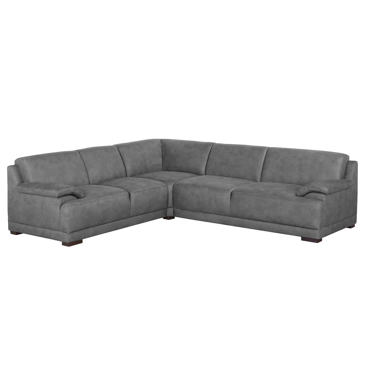 Modoform Boxspring-Ecksofa Pignola Microfaser - Antiklederlook - Grau 1 Modoform Boxspring-Ecksofa Pignola Microfaser - Antiklederlook - Grau