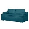 Fredriks Boxspring-Schlafsofa Goodlow - Webstoff Polia: Jeansblau - Mit Schlaffunktion