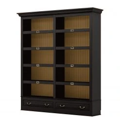 Maison Belfort Bücherregal Azjana I - Schwarz / Pinie Honig