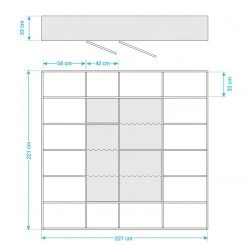Loftscape Bücherregal Emporior IV - Weiß - Breite: 227 cm -Wohnzimmermöbel boutique en ligne buecherregal emporior iv weiss 226 5 cm weiss 5173956