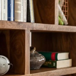 Ars Natura Bücherregal Trangle - Sheesham Massiv -Wohnzimmermöbel boutique en ligne buecherregal trangle sheesham massiv 723990