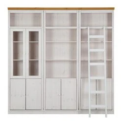 Maison Belfort Bücherwand Lillehammer V - Kiefer massiv - Kiefer Weiß / Kiefer Honig -Wohnzimmermöbel boutique en ligne buecherwand lillehammer v kiefer massiv weiss honig 1112602