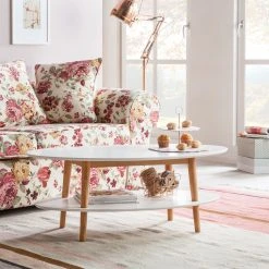 Mørteens Couchtisch Lindholm - Weiß -Wohnzimmermöbel boutique en ligne couchtisch lindholm weiss eiche massiv 3387749