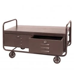 Ars manufacti Couchtisch Tresor - Metall - Braun / Weiß -Wohnzimmermöbel boutique en ligne couchtisch tresor metall braun weiss 4294756