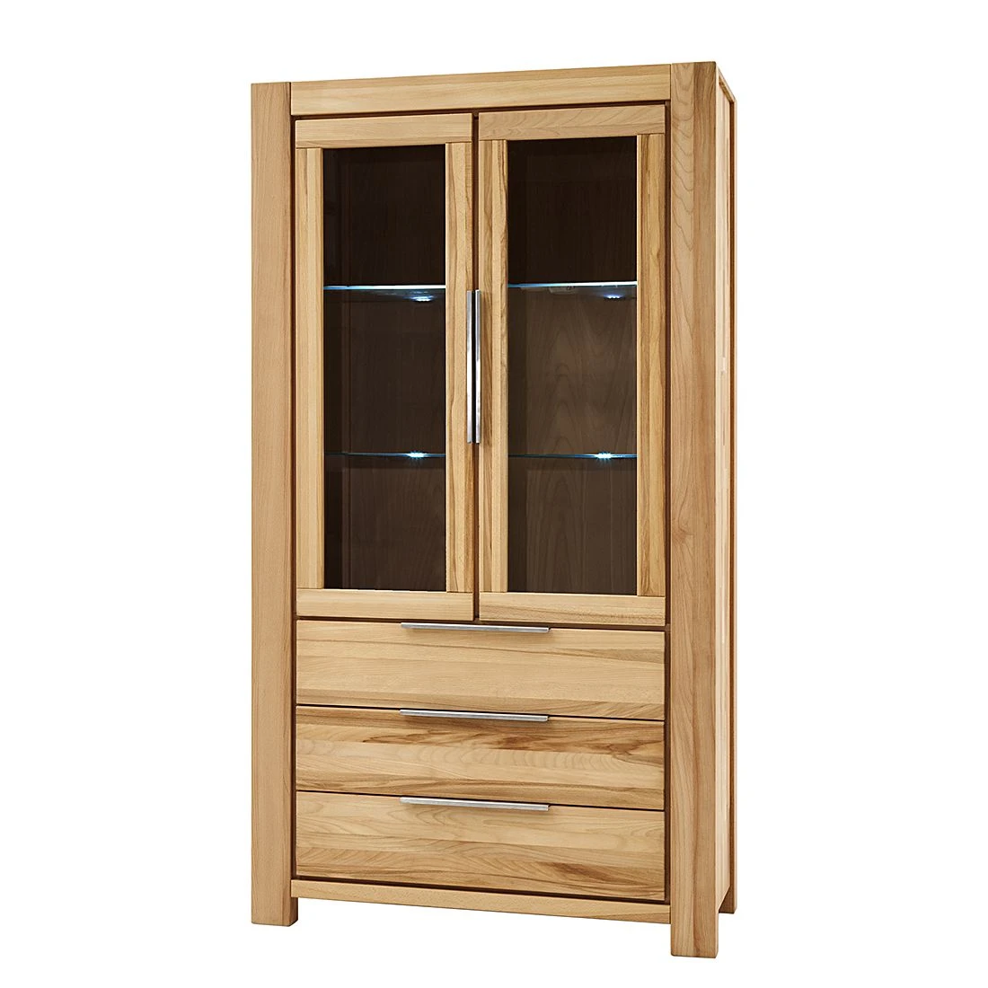 Ars Natura Vitrine Pia II - Kernbuche massiv - Geölt 1 Ars Natura Vitrine Pia II - Kernbuche massiv - Geölt