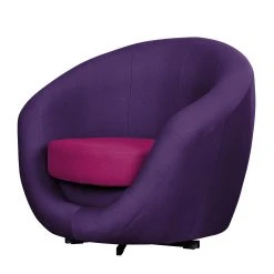 Fredriks Drehsessel Marvin - Webstoff Aubergine/Pink