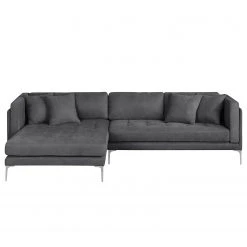 Loftscape Ecksofa Agueda II Webstoff - Dunkelgrau - Longchair davorstehend links -Wohnzimmermöbel boutique en ligne ecksofa agueda ii webstoff longchair ottomane davorstehend links dunkelgrau 4794316