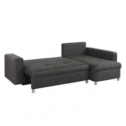 Home Design Ecksofa Aramia (mit Schlaffunktion) - Flachgewebe Anthrazit - Ottomane beidseitig montierbar -Wohnzimmermöbel boutique en ligne ecksofa aramia mit schlaffunktion flachgewebe anthrazit ottomane beidseitig montierbar 2013898