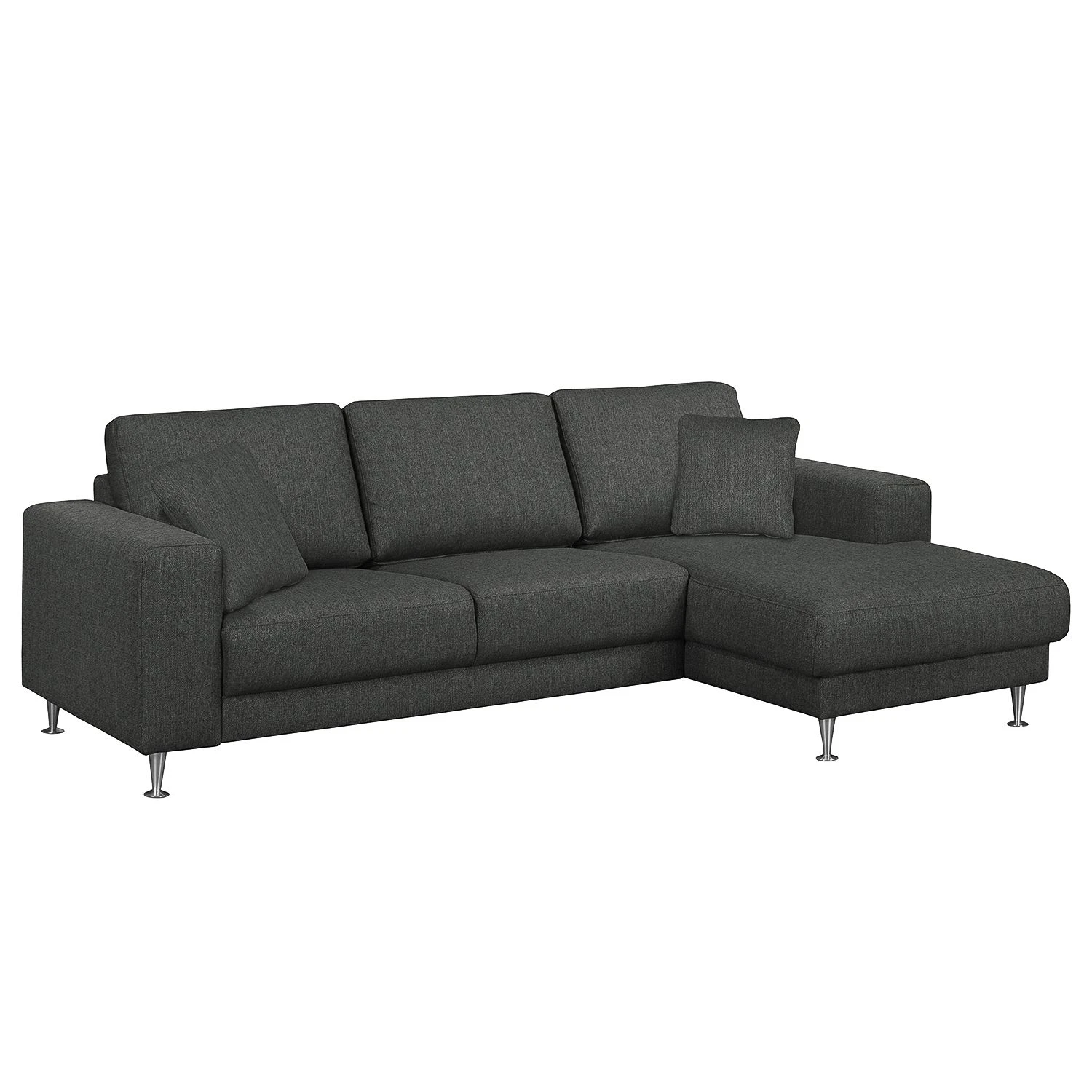 Fredriks Ecksofa Arietta II Strukturstoff - Anthrazit - Longchair davorstehend rechts 1 Fredriks Ecksofa Arietta II Strukturstoff - Anthrazit - Longchair davorstehend rechts