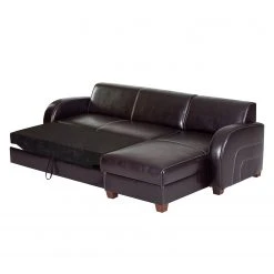 Maison Belfort Ecksofa Ballina Echtleder - Dunkelbraun - Longchair davorstehend rechts -Wohnzimmermöbel boutique en ligne ecksofa ballina echtleder longchair ottomane davorstehend rechts dunkelbraun 2490430