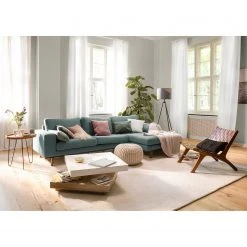 Fredriks Couchtisch Emblaze - Hochglanz Weiß / Eiche Sonoma Dekor -Wohnzimmermöbel boutique en ligne ecksofa billund webstoff aquablau longchair davorstehend rechts 4738080 1