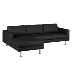 Fredriks Ecksofa Bivona II Echtleder - Schwarz - Longchair davorstehend links -Wohnzimmermöbel boutique en ligne ecksofa bivona ii echtleder longchair davorstehend links schwarz 3612977