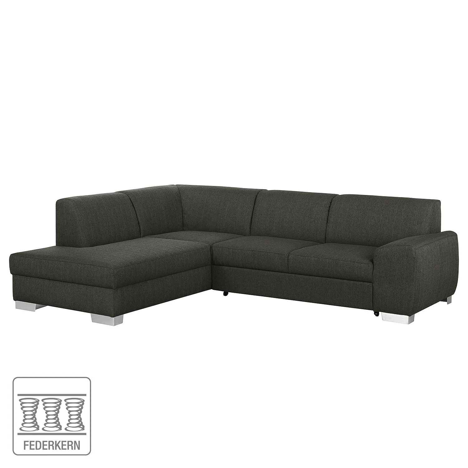 Fredriks Ecksofa Bollon Webstoff Dunkelgrau - Ottomane davorstehend links - Keine Funktion 2 Fredriks Ecksofa Bollon Webstoff Dunkelgrau - Ottomane davorstehend links - Keine Funktion – Bild 2
