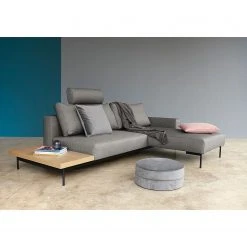 Innovation Möbel Ecksofa Bragi mit Tisch Webstoff - (mit Schlaffunktion) - Stoff Flashtex: Light Grey -Wohnzimmermöbel boutique en ligne ecksofa bragi mit tisch webstoff mit schlaffunktion stoff 217 flashtex light grey 4703872