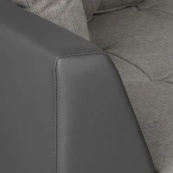 Roomscape Ecksofa Tosya - Kunstleder Anthrazith/Strukturstoff Grau - Ottomane davorstehend links -Wohnzimmermöbel boutique en ligne ecksofa brandon kunstleder anthrazit ottomane davorstehend links 395075