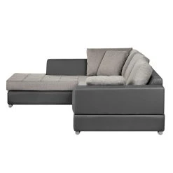 Roomscape Ecksofa Tosya - Kunstleder Anthrazith/Strukturstoff Grau - Ottomane davorstehend links -Wohnzimmermöbel boutique en ligne ecksofa brandon kunstleder anthrazit ottomane davorstehend links 395086
