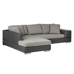 Roomscape Ecksofa Tosya - Kunstleder Anthrazith/Strukturstoff Grau - Ottomane davorstehend links -Wohnzimmermöbel boutique en ligne ecksofa brandon kunstleder anthrazit ottomane davorstehend links 395087