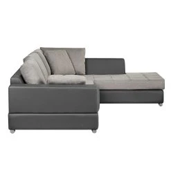 Roomscape Ecksofa Tosya - Kunstleder Anthrazit/Strukturstoff Grau - Ottomane davorstehend rechts -Wohnzimmermöbel boutique en ligne ecksofa brandon kunstleder anthrazit ottomane davorstehend rechts 395068