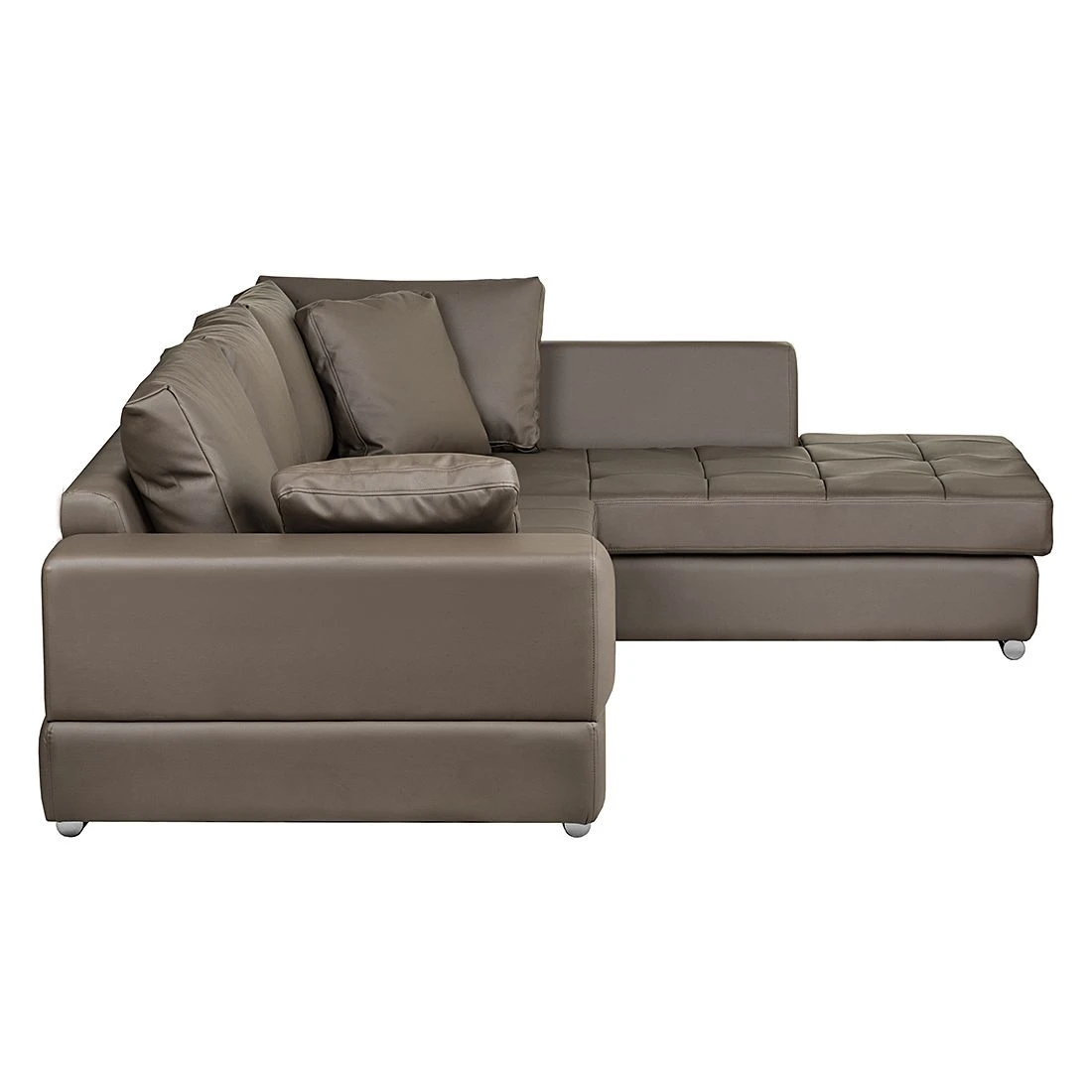 Roomscape Ecksofa Tosya - Kunstleder Braun - Ottomane davorstehend rechts 5 Roomscape Ecksofa Tosya - Kunstleder Braun - Ottomane davorstehend rechts – Bild 5