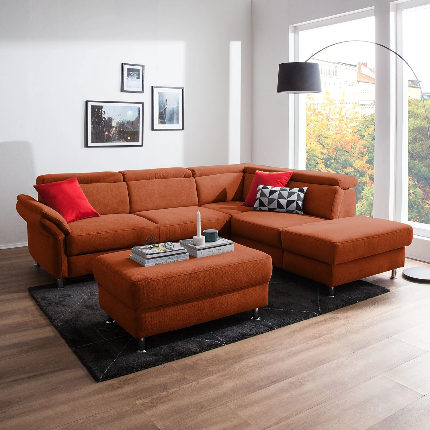 Fredriks Ecksofa Calang Webstoff - Honigbraun - Ottomane davorstehend rechts - Bettkasten - Schlaffunktion 3 Fredriks Ecksofa Calang Webstoff - Honigbraun - Ottomane davorstehend rechts - Bettkasten - Schlaffunktion – Bild 3