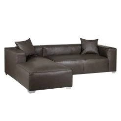 Loftscape Ecksofa Calli - Kunstleder Dunkelbraun - Longchair davorstehend links -Wohnzimmermöbel boutique en ligne ecksofa calli kunstleder dunkelbraun longchair davorstehend links 388351