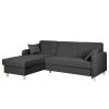 Mørteens Ecksofa Clintwood (mit Schlaffunktion) - Webstoff Longchair beidseitig montierbar - Dunkelgrau